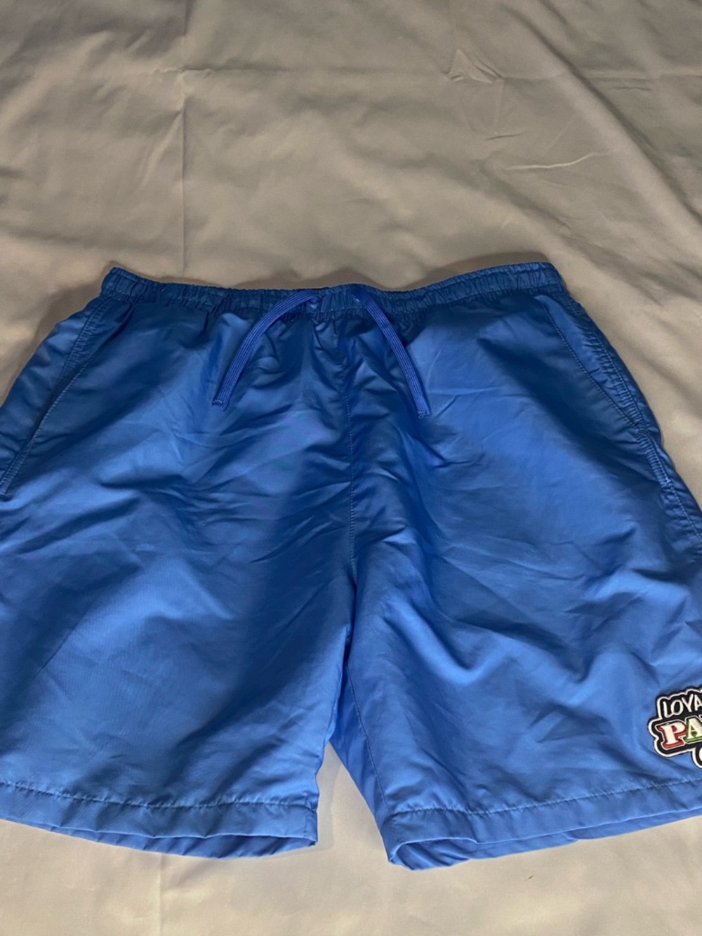 Galaxy By Harvic Blue Athletic Swim Shorts with Drawstring